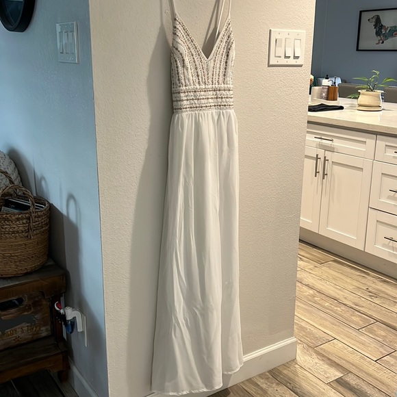Lulus white beaded dress - Picture 7 of 11